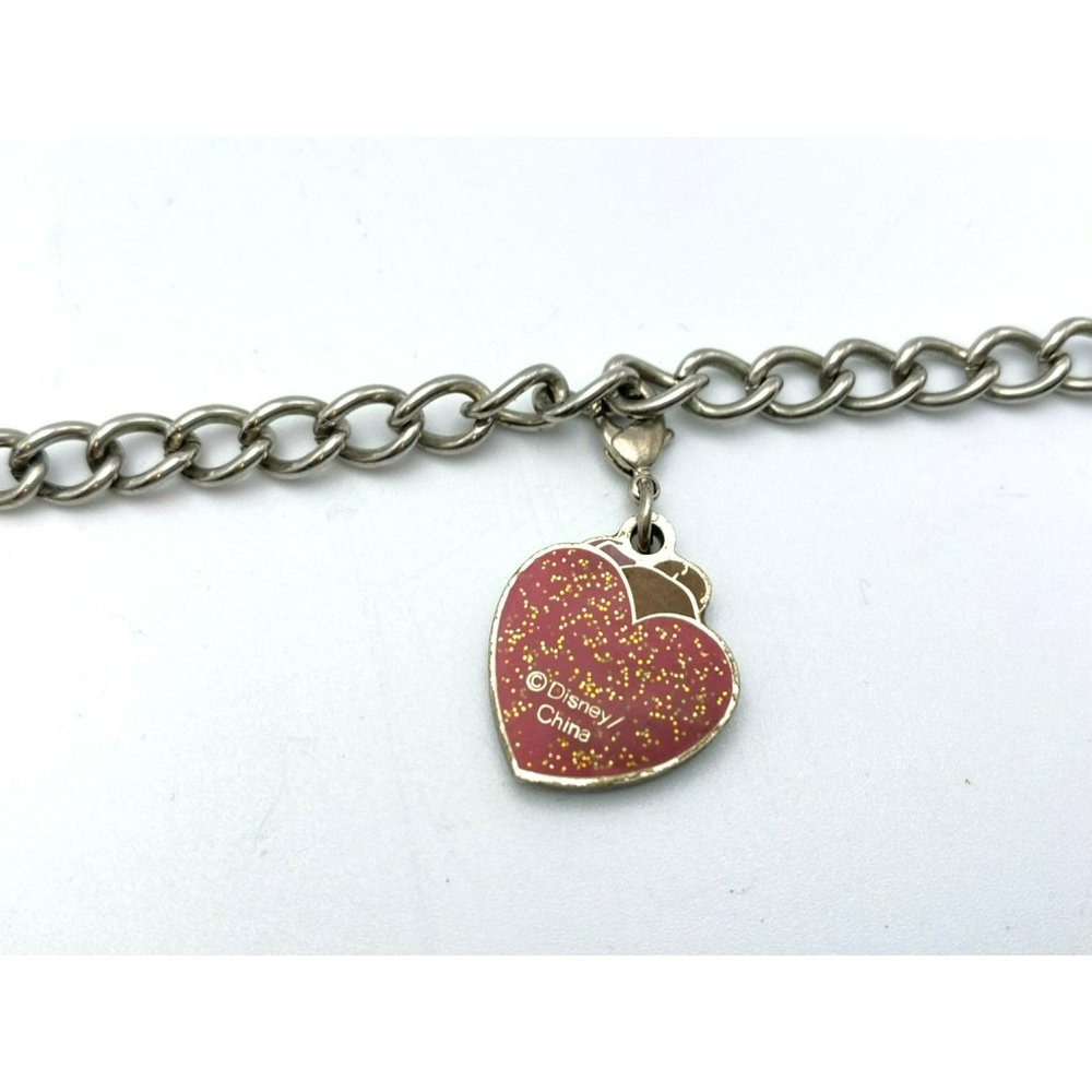 Walt Disney Charm Bracelet Silver Tone Clip Charms 7 3/4" Rhinestone Official - Picture 8 of 11